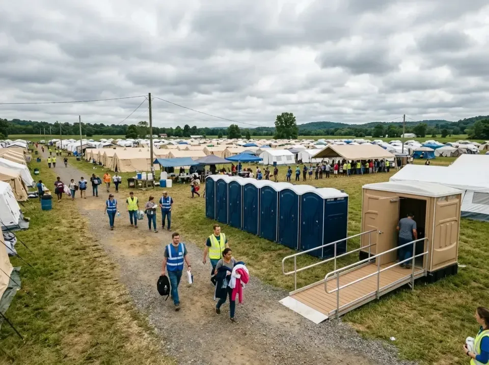 disaster-relief-camp-restrooms-010 — frequently asked questions, Dumpster & Portable Bathrooms Rental in Hooks, TX